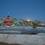 Salvation Mountain, with the moon rising, in 2008.